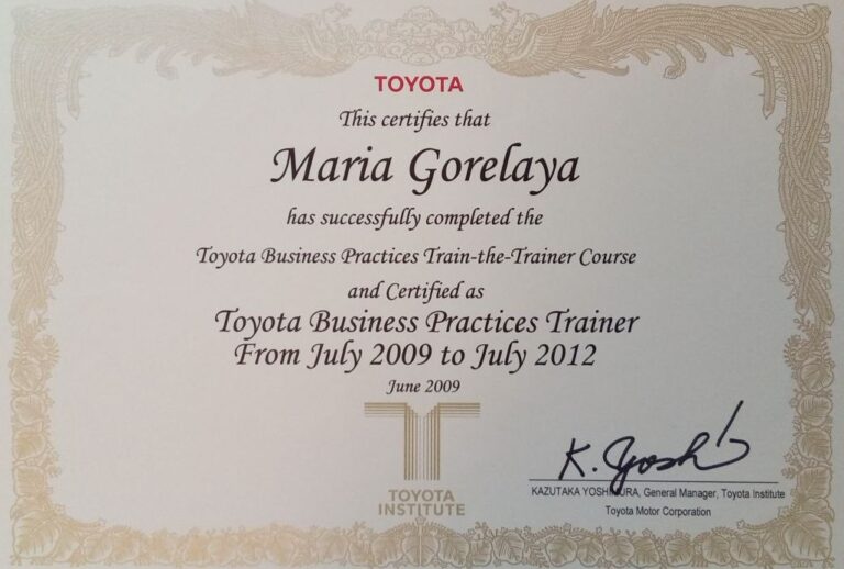 TBP Certificate
